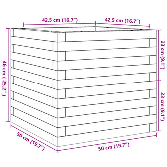 Plantenbak 50x50x46 cm massief grenenhout 10