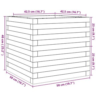 Plantenbak 50x50x46 cm massief douglashout 10