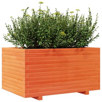 Plantenbak 90x60x49,5 cm massief grenenhout wasbruin 4