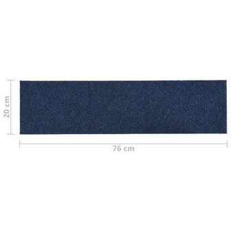 15 st Trapmatten zelfklevend rechthoekig 76x20 cm blauw 7