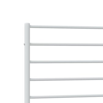 Bedframe met hoofdbord metaal wit 90x190 cm 9