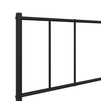 Bedframe met hoofdbord metaal zwart 90x190 cm 9