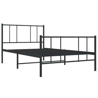 Bedframe met hoofd- en voeteneinde metaal zwart 80x200 cm 5