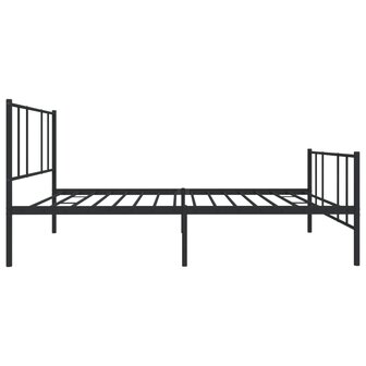 Bedframe met hoofd- en voeteneinde metaal zwart 80x200 cm 7