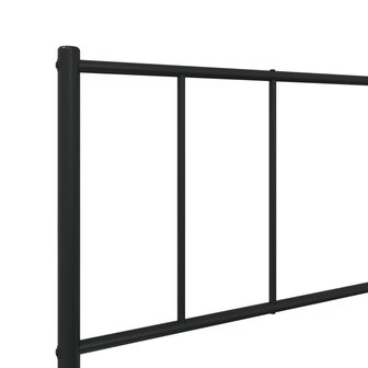 Bedframe met hoofd- en voeteneinde metaal zwart 80x200 cm 9