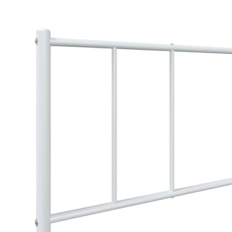 Bedframe met hoofdbord metaal wit 80x200 cm 9