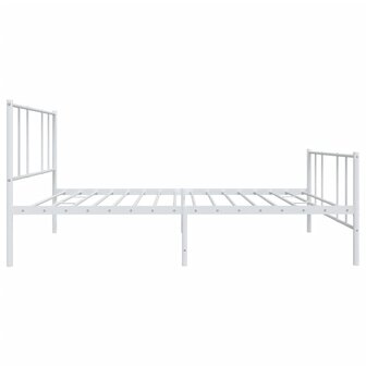 Bedframe met hoofd- en voeteneinde metaal wit 90x190 cm 7