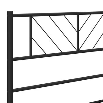 Bedframe met hoofdbord metaal zwart 100x190 cm 8