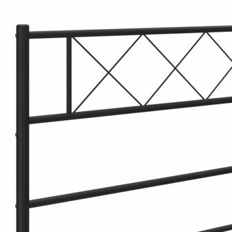 Bedframe met hoofdbord metaal zwart 100x190 cm 8