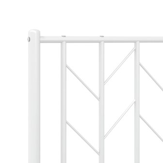 Bedframe met hoofdbord metaal wit 80x200 cm 8