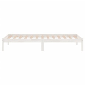 Bedframe massief grenenhout wit 100x200 cm 5