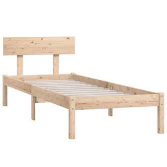 Bedframe massief hout 75x190 cm 3