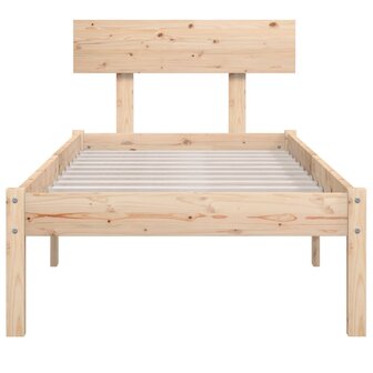 Bedframe massief hout 75x190 cm 4