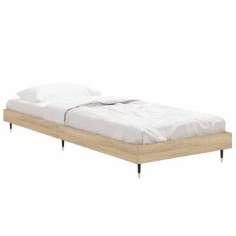 Bedframe bewerkt hout sonoma eikenkleurig 75x190 cm 4