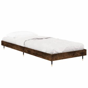 Bedframe bewerkt hout gerookt eikenkleurig 75x190 cm 4