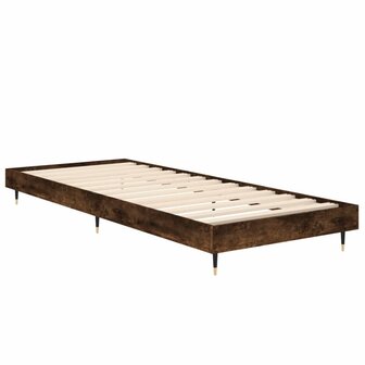 Bedframe bewerkt hout gerookt eikenkleurig 75x190 cm 5