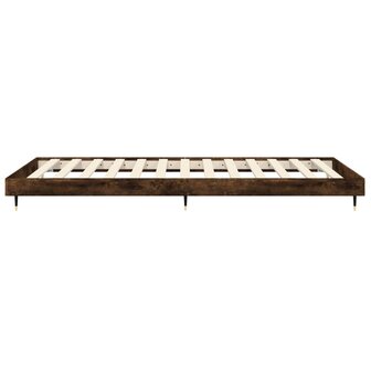 Bedframe bewerkt hout gerookt eikenkleurig 75x190 cm 7