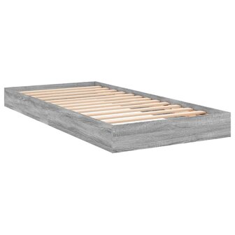 Bedframe bewerkt hout grijs sonoma eikenkleurig 75x190 cm 6