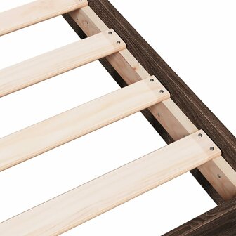 Bedframe bewerkt hout bruin eikenkleur 75x190 cm 7