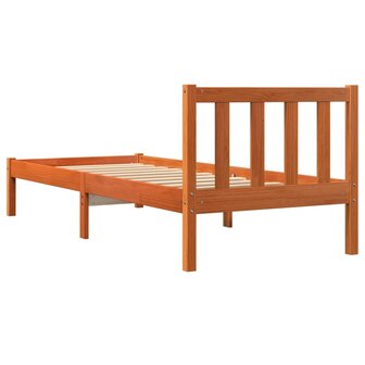 Bedframe massief grenenhout wasbruin 75x190 cm 6