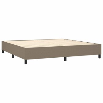 Boxspringframe stof taupe 200x200 cm 4