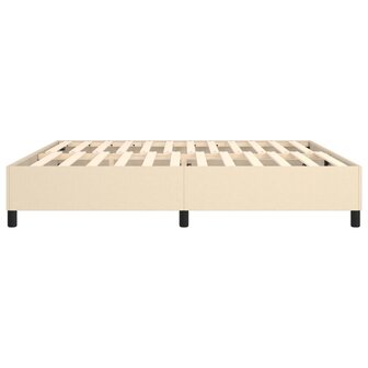 Boxspringframe stof cr&egrave;mekleurig 200x200 cm 6