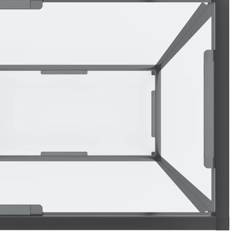 Wandtafel 220x35x75,5 cm gehard glas transparant 6