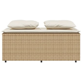 3-delige Tuinset met kussens poly rattan beige 5