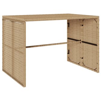 3-delige Tuinset met kussens poly rattan beige 8