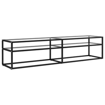 Tv-meubel 180x40x40,5 cm gehard glas transparant 2