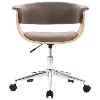 Eetkamerstoelen 4 st draaibaar stof taupe 3