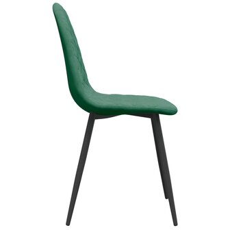 Eetkamerstoelen 6 st fluweel donkergroen 5