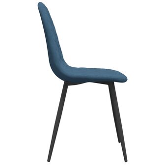 Eetkamerstoelen 2 st fluweel blauw 5