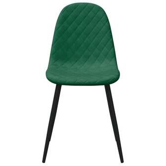 Eetkamerstoelen 4 st fluweel donkergroen 4