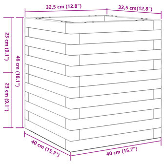 Plantenbak 40x40x46 cm massief grenenhout 10