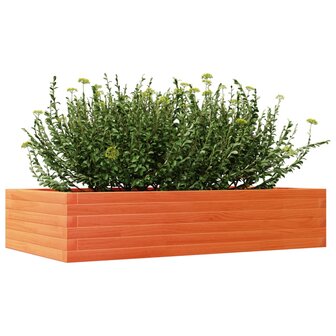 Plantenbak 110x60x23 cm massief grenenhout wasbruin 4