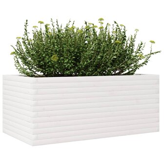 Plantenbak 110x60x45,5 cm massief grenenhout wit 4