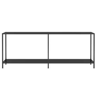 Wandtafel 200x35x75,5 cm gehard glas zwart 3