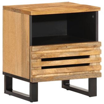 Nachtkastjes 2 st 40x33x46 cm massief ruw mangohout 2