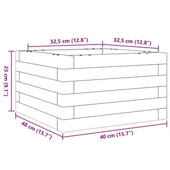 Plantenbak 40x40x23 cm ge&iuml;mpregneerd grenenhout 10