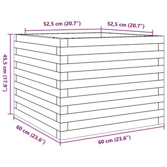 Plantenbak 60x60x45,5 cm massief grenenhout 10