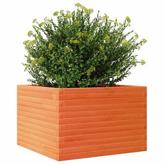 Plantenbak 70x70x45,5 cm massief grenenhout wasbruin 4