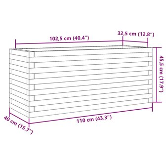 Plantenbak 110x40x45,5 cm massief douglashout 10