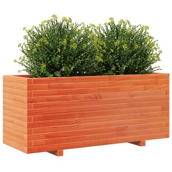 Plantenbak 110x40x49,5 cm massief grenenhout wasbruin 4