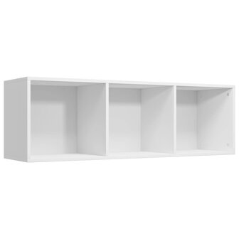 Boekenkast/tv-meubel 36x30x114 cm bewerkt hout wit 8