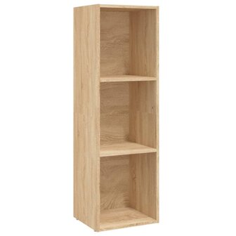 Boekenkast/tv-meubel 36x30x114cm bewerkt hout sonoma eikenkleur 2