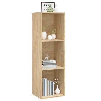 Boekenkast/tv-meubel 36x30x114cm bewerkt hout sonoma eikenkleur 4