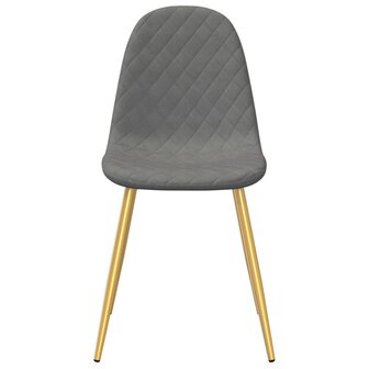 Eetkamerstoelen 6 st fluweel lichtgrijs 4