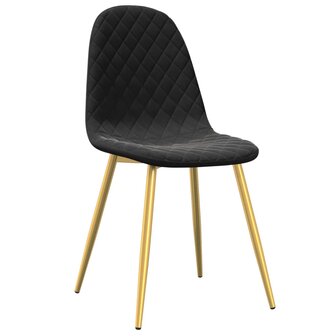 Eetkamerstoelen 4 st fluweel zwart 3