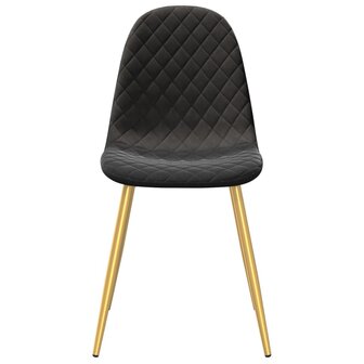 Eetkamerstoelen 4 st fluweel zwart 4